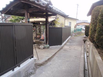 長野市　フェンス工事