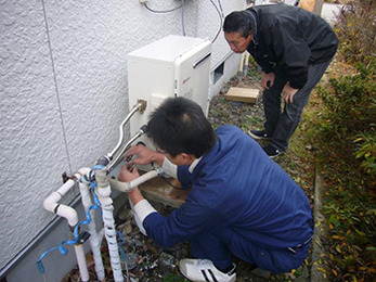 千曲市　ガス給湯器取替リフォーム　Ｏ様邸